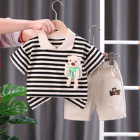 Thumbnail for Mini Fashion™ - Stripes Suit - Cotton Dress Set