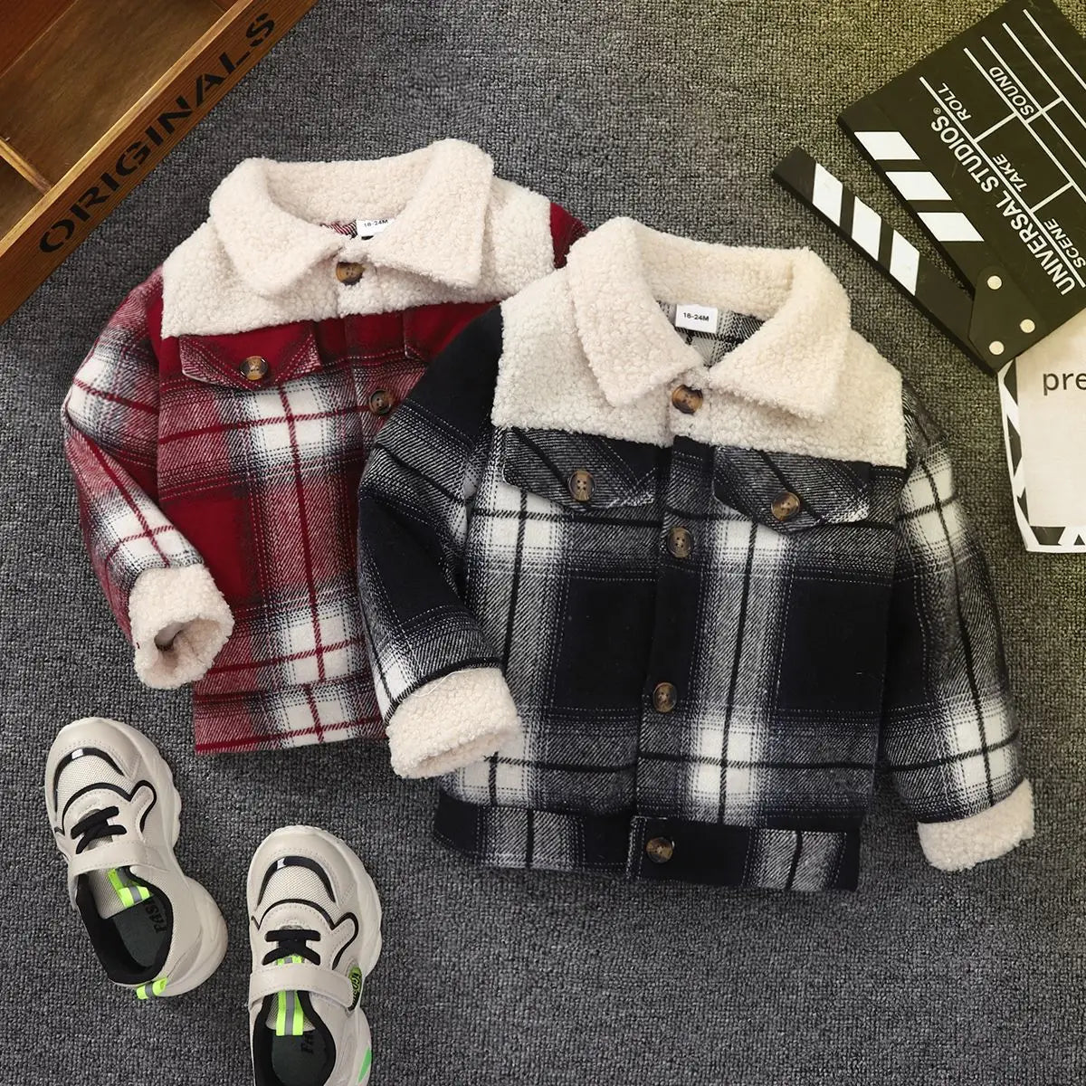 Mini Fashion™ - Warm & Stylish - Children's Jacket Checkered