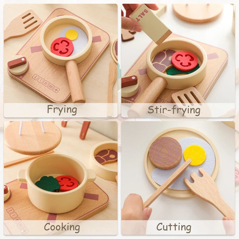 Woods™ - Mini-Chefs On The Move - Wooden Play Kitchen Set