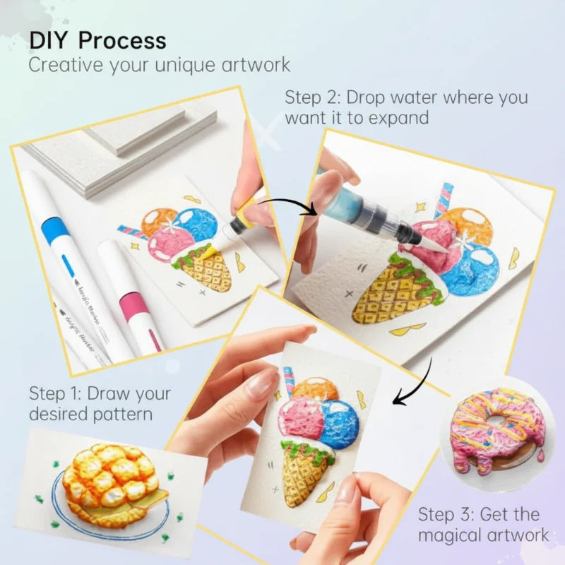 MagicFoam – Colorful and creative – Creative Texture Pen Set