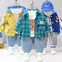 Thumbnail for Mini Fashion™ - Toddler & Adventure - 3-Piece Clothing Set Red Baseball Bear