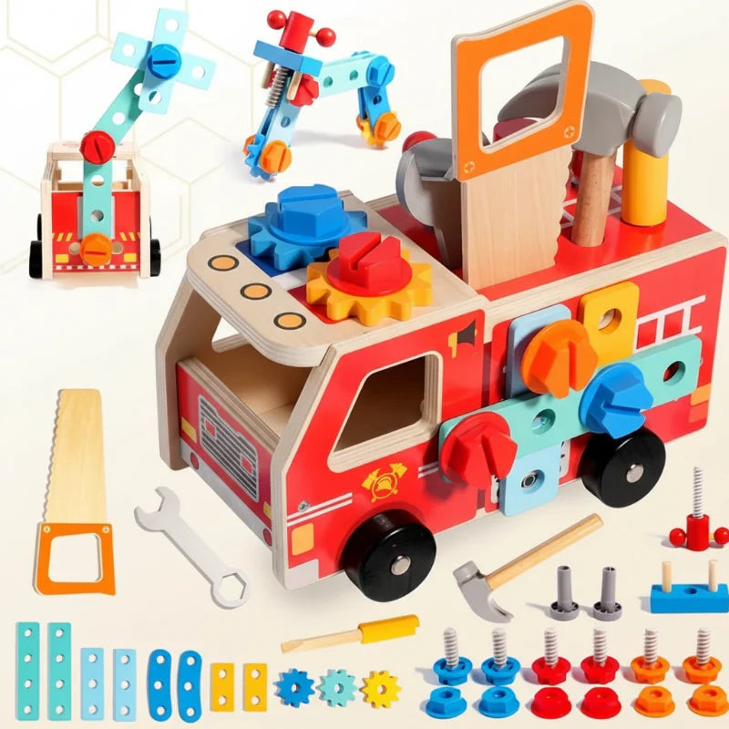 BuildRescue – Educational & Creative – Wooden Fire Truck