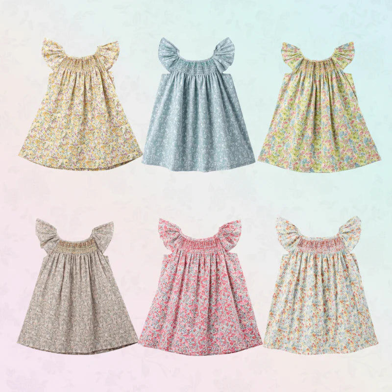 Floral Dress – Light & Airy – Girls' Flutter-Sleeve Dress