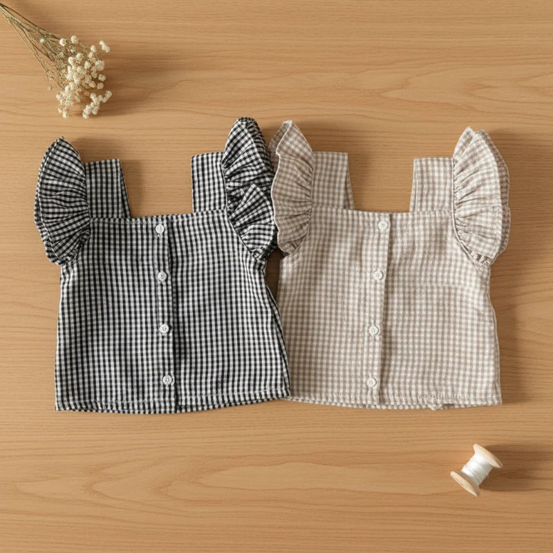 Girls Ruffle Tee – Light & Cute – Children's Clothing Set