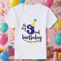 Thumbnail for Birthday Graphic Tee – Cute & Lighthearted – Kids' Birthday T-shirt