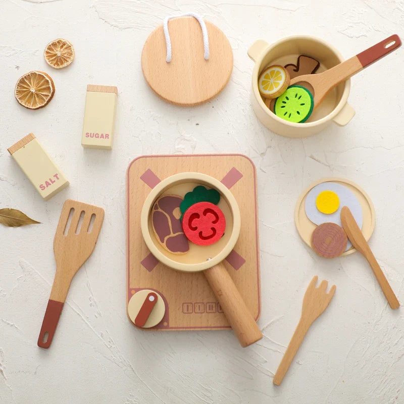 Woods™ - Mini-Chefs On The Move - Wooden Play Kitchen Set