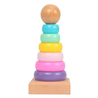 Thumbnail for Rainbow Stacker™ – Colorful Tower Fun – Wooden Stacking Tower
