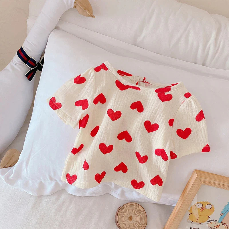 Mini Fashion™ - Airy Cotton - Children's Hearts Summer Set