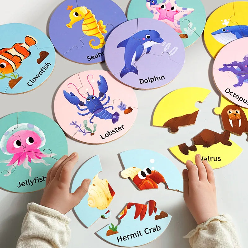 Animal Match™ – Turn & Discover - 3-piece Puzzle