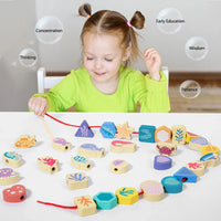 Thumbnail for Lace & Thread™ – Stacking & threading game - stringing beads