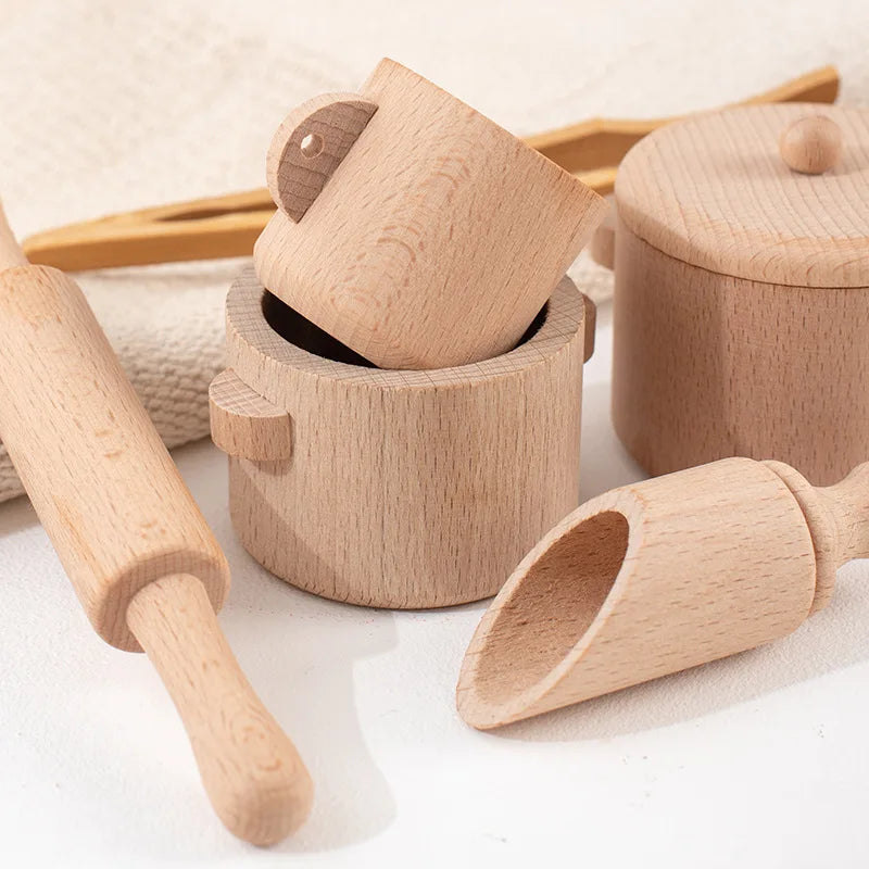 MiniMasterChef – Educational & Fun – Wooden Kitchen Play Set