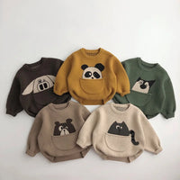 Thumbnail for Mini Fashion™ - Cute Print with Pouch - Animal Sweater