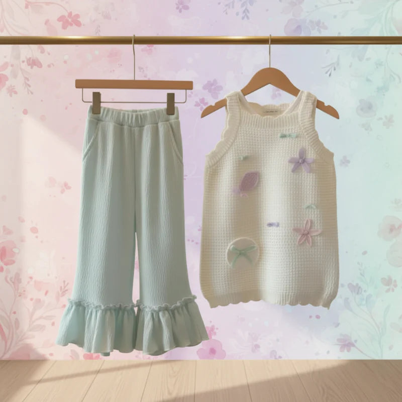 Girls' Summer Outfit – Trendy and Comfortable – Summer Kids' Clothing Set