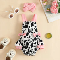 Thumbnail for Mini Fashion™ - Cow or Strawberry - Girls Romper