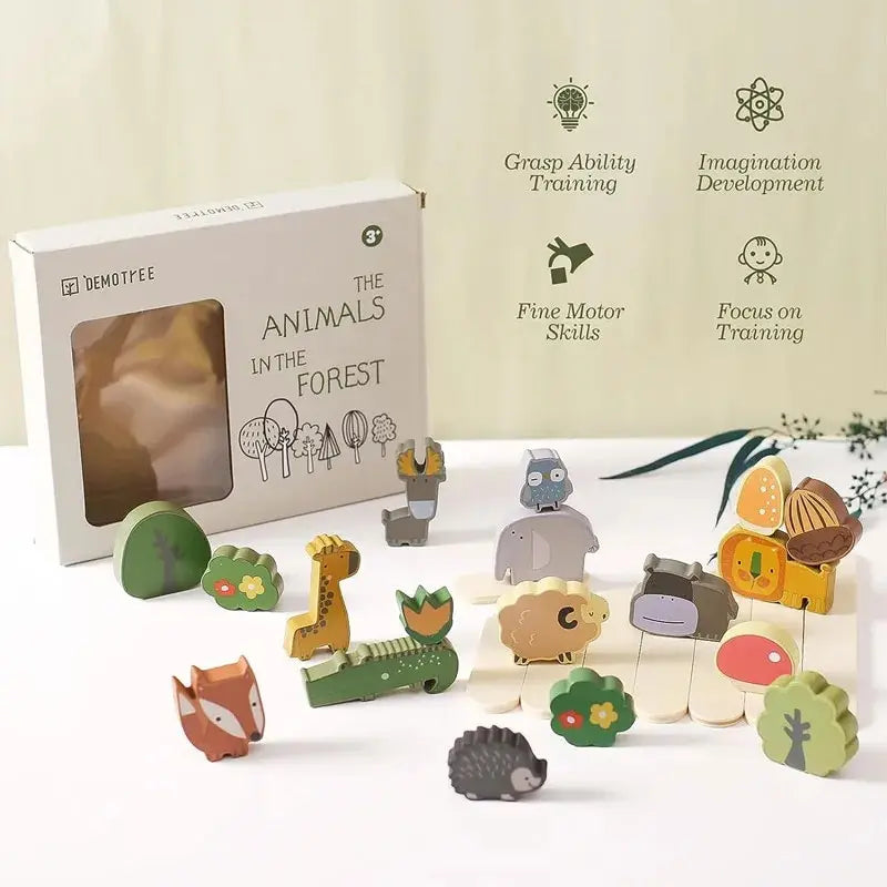 Animal Stackers™ - Smart Stacking - Wood Animals Stacking Toys