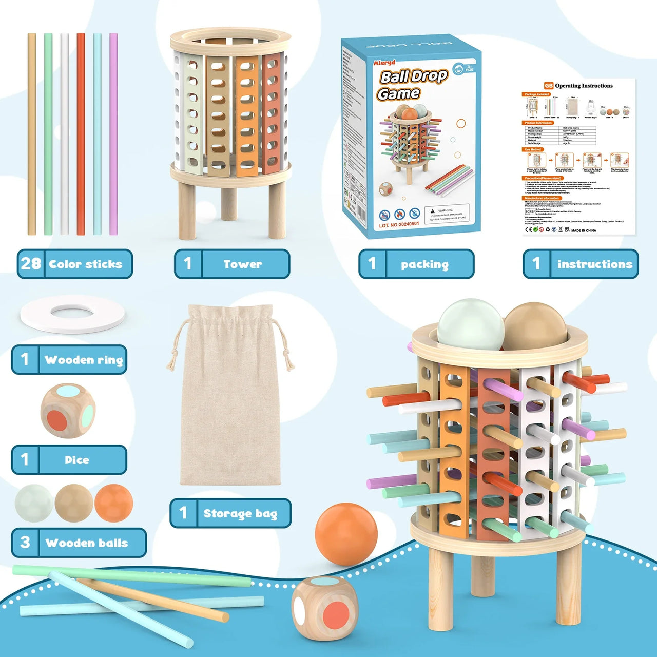 Balance Tower™ – Stack & Count – Wooden Thinking Game