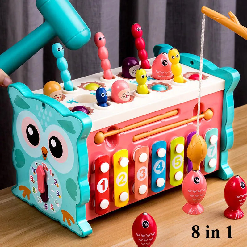 Montessori Hammering Toy – Motor Skills & Learning – 8-in-1 Play Set