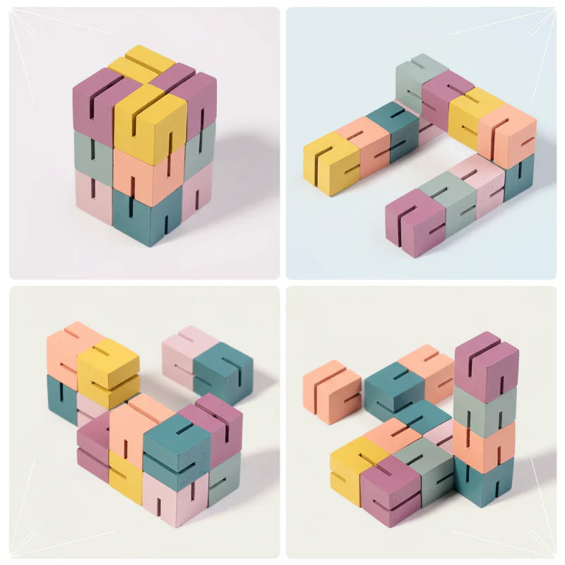WoodCraft – Challenging & Educational – 3D Wooden Building Blocks Puzzle