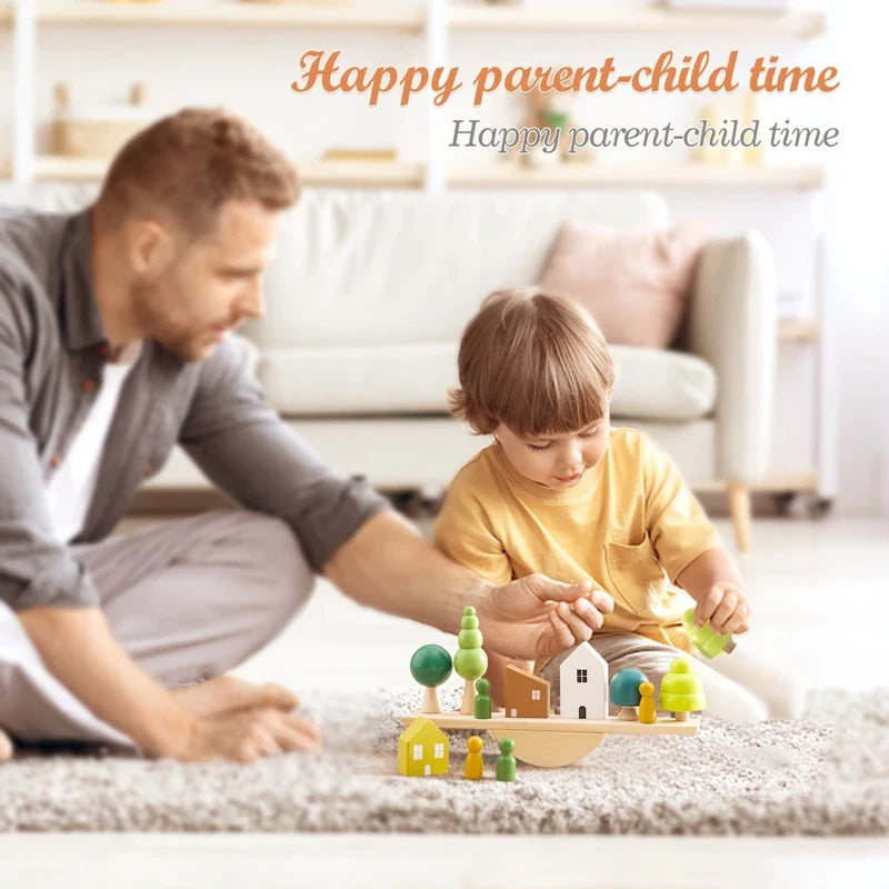 Wooden Forest Blocks – Creativity & Development – Wooden Stacking Blocks Set