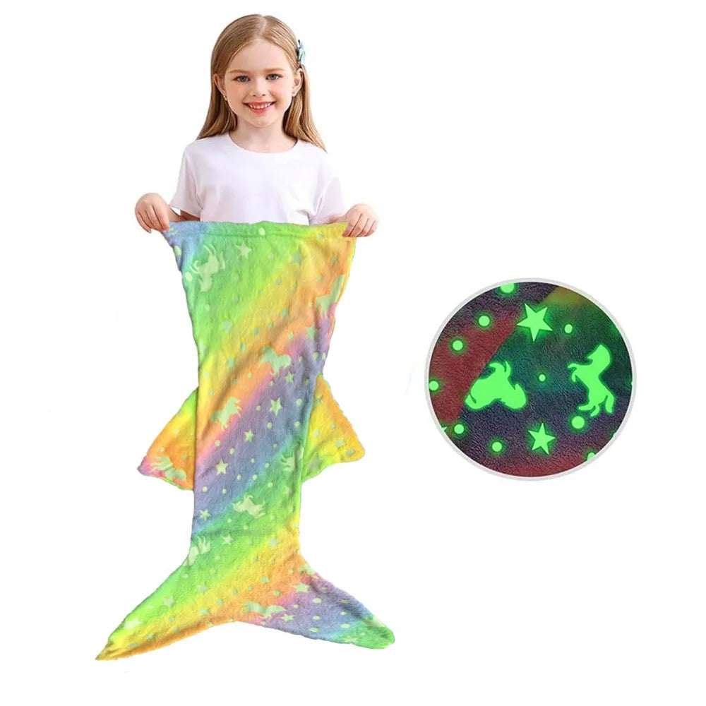 Mini Fashion™ - Glow in the Dark - Mermaid Sleeping Bag