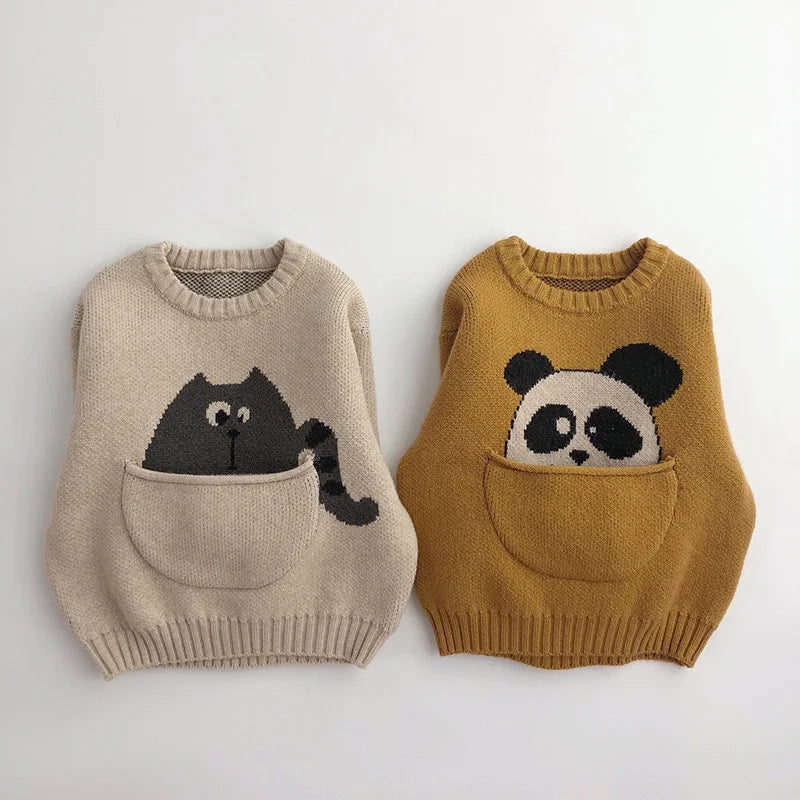 Mini Fashion™ - Cute Print with Pouch - Animal Sweater