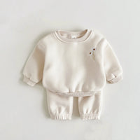 Thumbnail for Mini Fashion™ - Warm & Comfortable - Tracksuit with Floral Embroidery