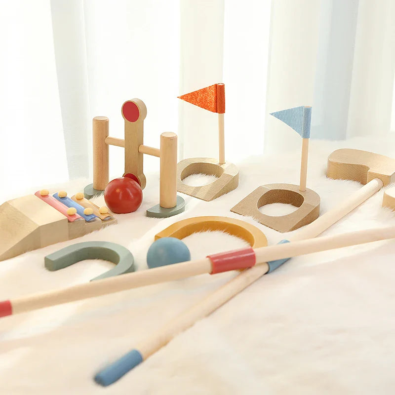 Mini Golfers – Outdoor Fun Beginnings - Wooden Golf Toy Set