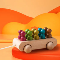 Thumbnail for Pop & Roll – Motor & Fantasy - Wooden Dolls Car Set