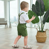 LittleDandy – Classic & Elegant – Cotton Shorts with Suspenders, Bow & Shirt