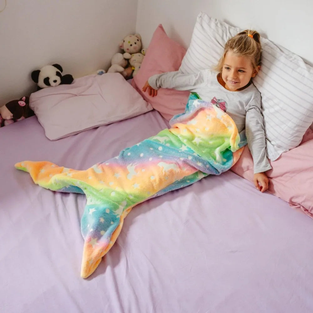 Mini Fashion™ - Glow in the Dark - Mermaid Sleeping Bag