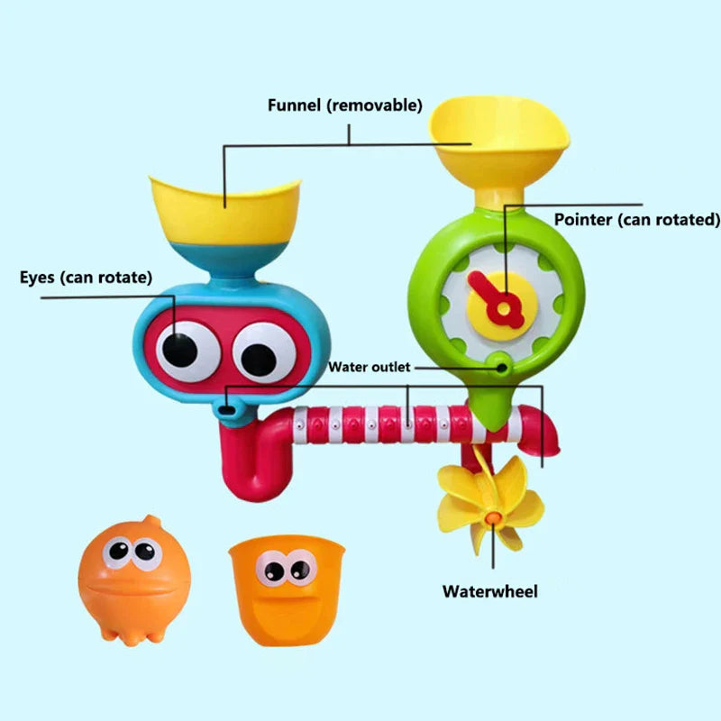 Waterwheel Fun™ – Turn & Splash Water Fun - Baby Bath Toys