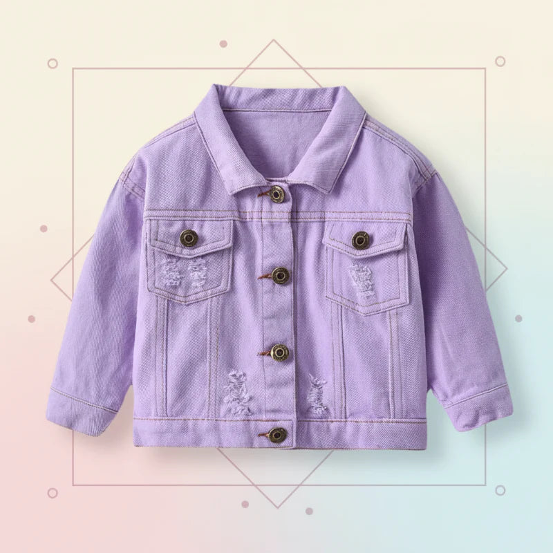 Candy Color Denim Jacket – Lightweight Denim Jacket for Kids