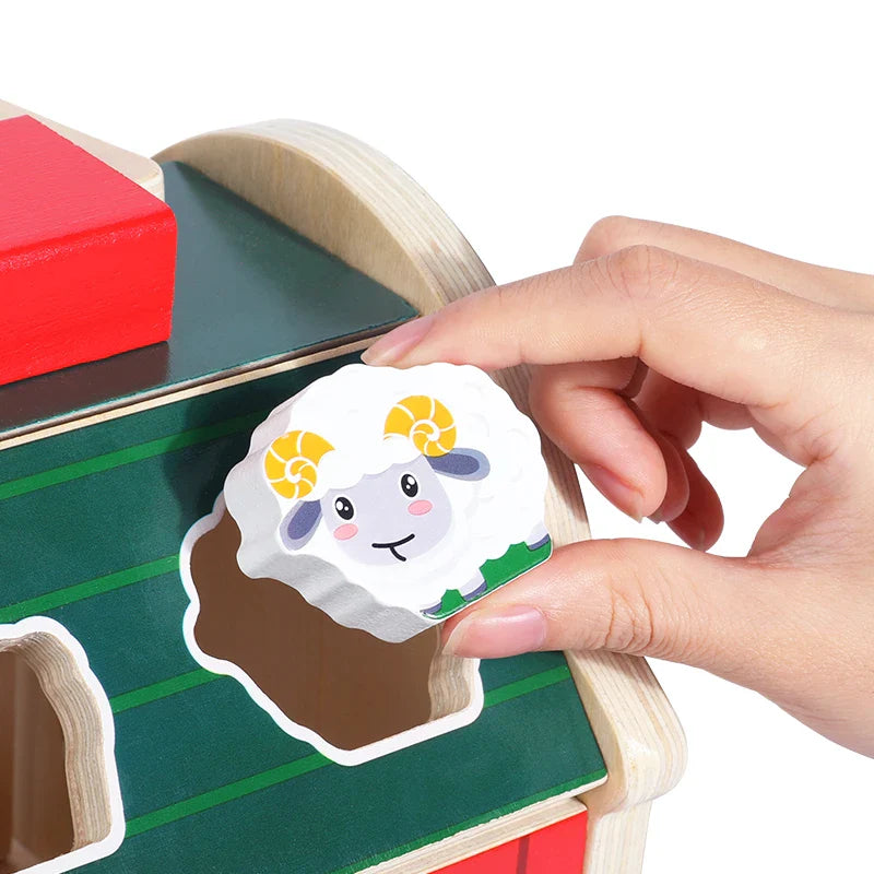 Farmyard Sorting Game Farm Sort™ – Color & Shape Fun - Wooden Farm Sorting Game – My Little ...
