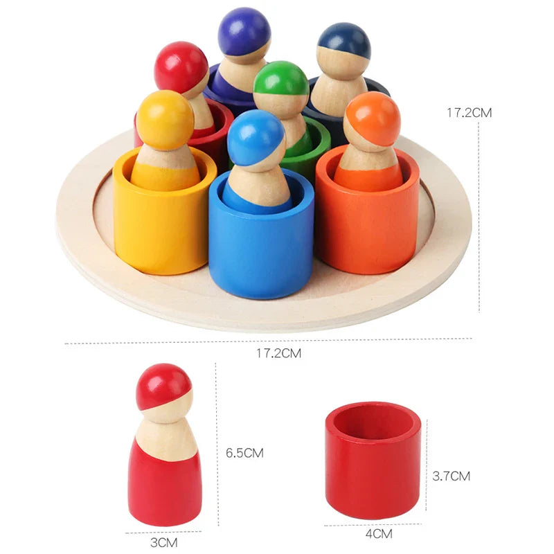 Rainbow Puzzle™ – Colorful & Creative - Wooden Sorting Toys