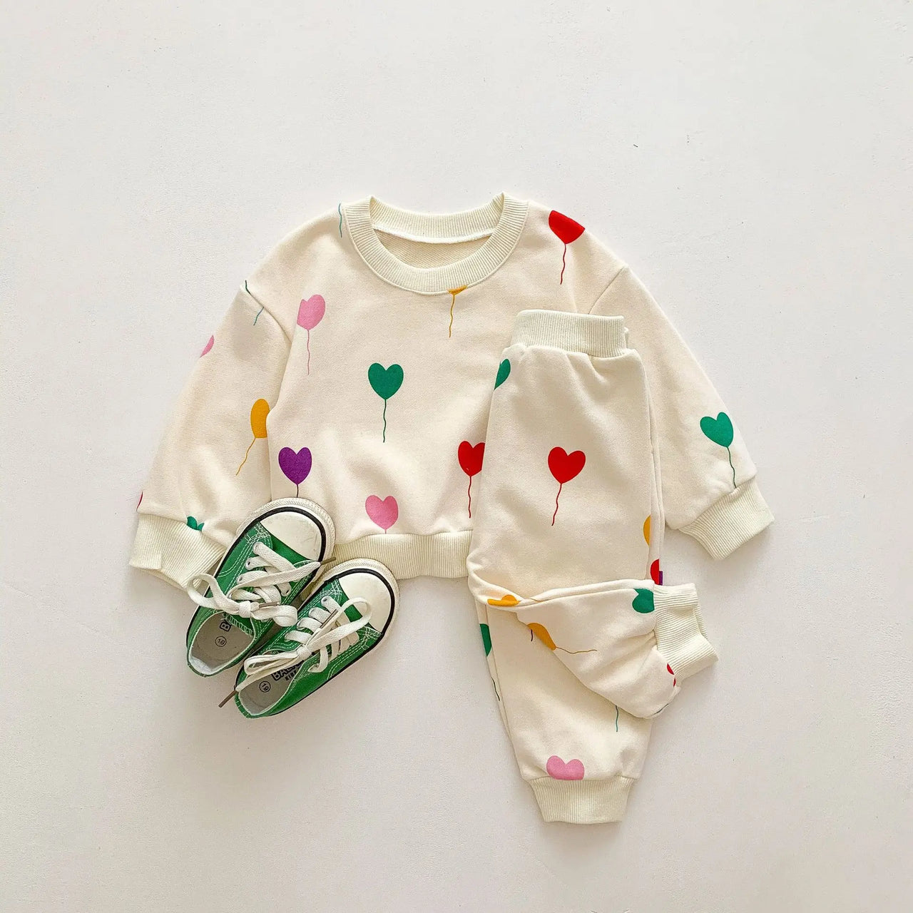 Mini Fashion™ - Super Soft & Comfortable - Colored hearts tracksuit