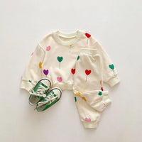 Thumbnail for Mini Fashion™ - Super Soft & Comfortable - Colored hearts tracksuit