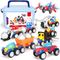 Thumbnail for Magnetic Cars™ – Magnetic Building Fun - Magnetic Vehicles Toy Set