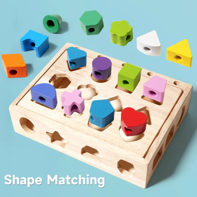 Woods™ - Encourage Creativity & Improve Skills - Colorful Montessori Puzzle Set