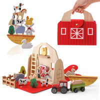 Thumbnail for Woods™ - Farm Adventure - Wooden Farm Animals Play Set