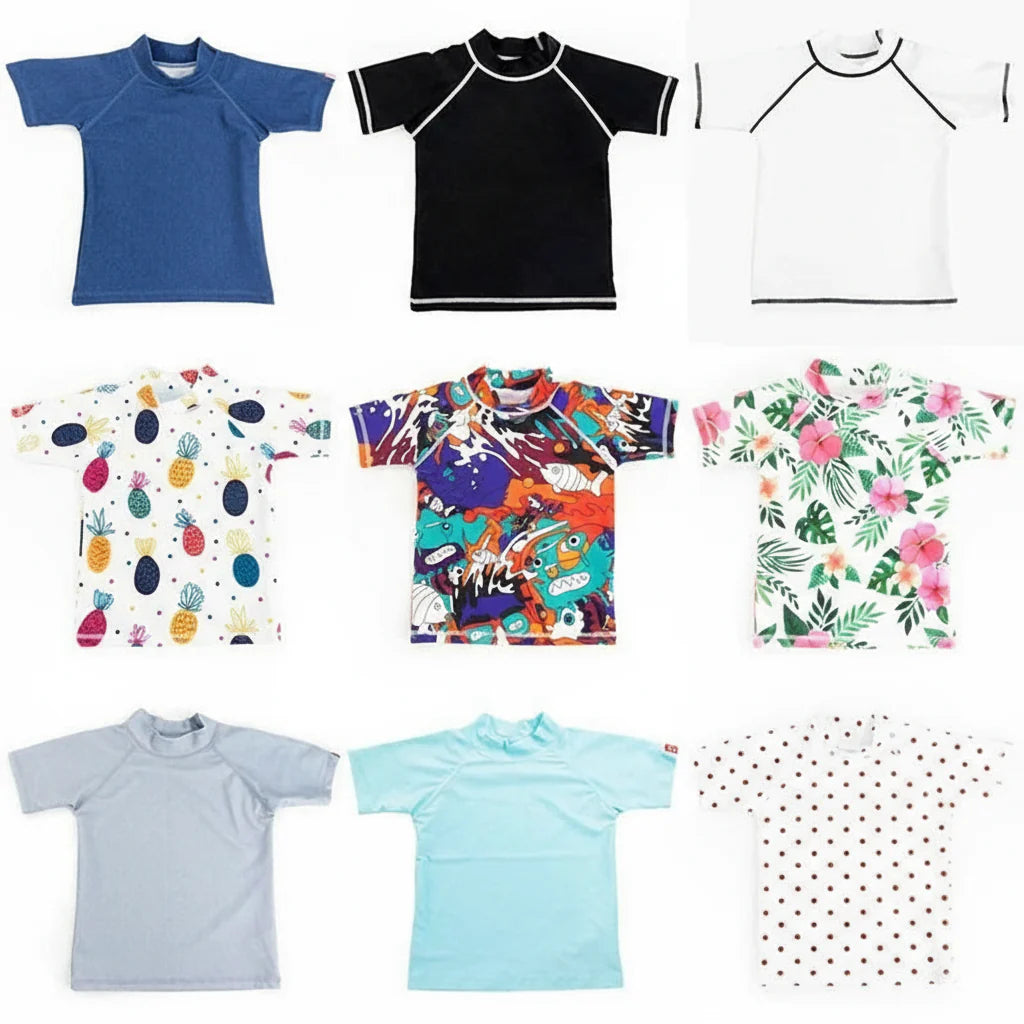 SunnyGuard – Summery & Protective – Anti-UV Children's Swim Shirt with Short Sleeves