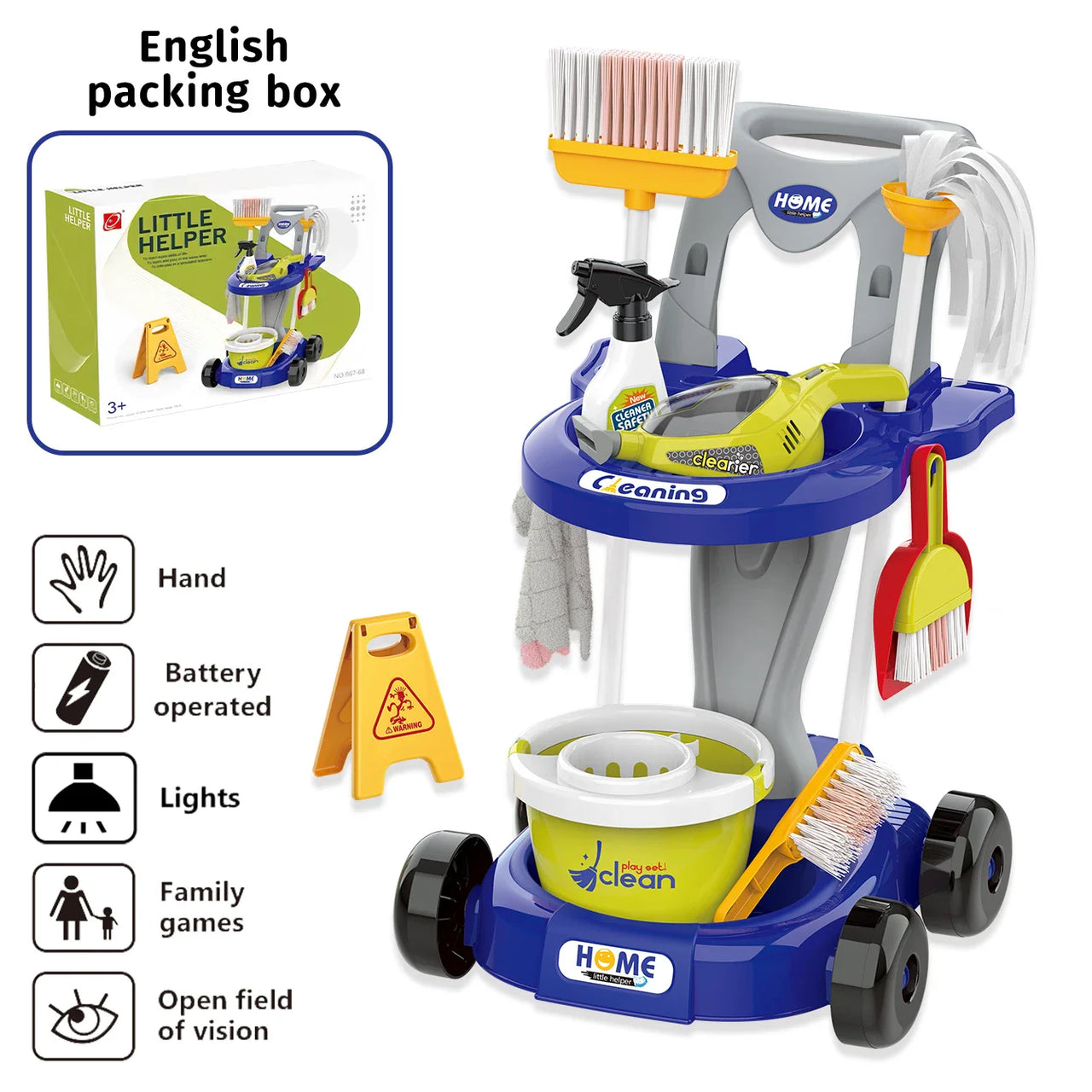 CleanPlay – Educational & Fun – Toy Cleaning Trolley