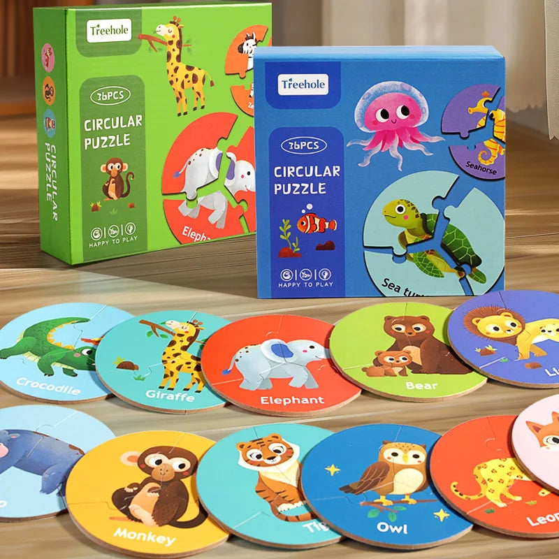 Animal Match™ – Turn & Discover - 3-piece Puzzle