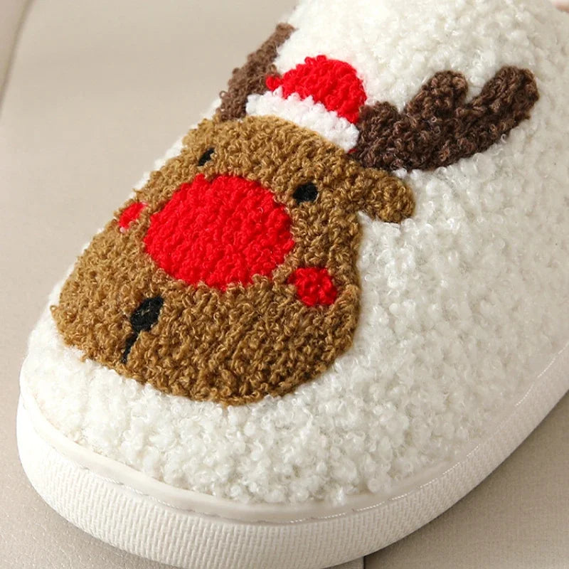 Northern Lights Kids - Warm & Festive - Plush patterned Christmas slippers