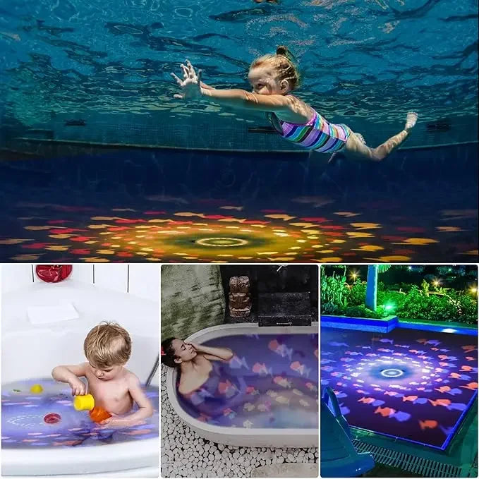 Aqua Party Light™ – Swim Party in Bath - Fish Light Projection