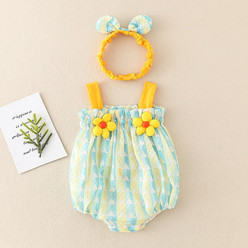 Mini Fashion™ - Airy and Cool - Girls Romper