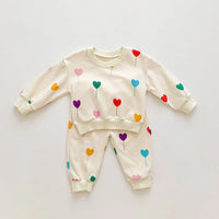 Thumbnail for Mini Fashion™ - Super Soft & Comfortable - Colored hearts tracksuit