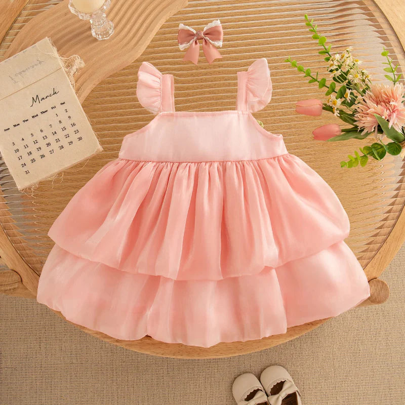 Tulip Mesh Dress – Elegant & Comfort – Children's Dress