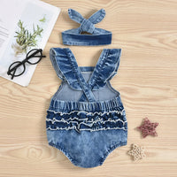 Thumbnail for Mini Fashion™ - Cute Look - Denim Romper