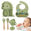 Dino Tablewear Set™ - 7-piece set - Silicone Children's Tableware