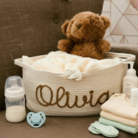 Thumbnail for CuddleBasket – Cute & Personal – Personalized Diaper Basket